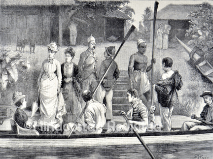 /data/Original Prints/Topography Views, City Views, Landscapes/INDIA - THE POONAH BOAT CLUB - BRINGING DOWN THE BOATS.jpg